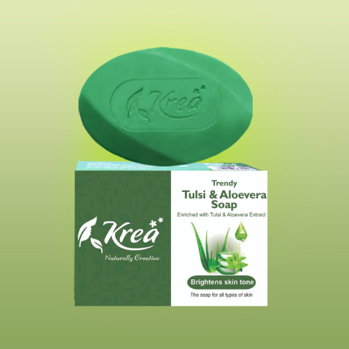 Krea Trendy Tulsi Aloevera Soap (Pack of 5) - Krea Beauty